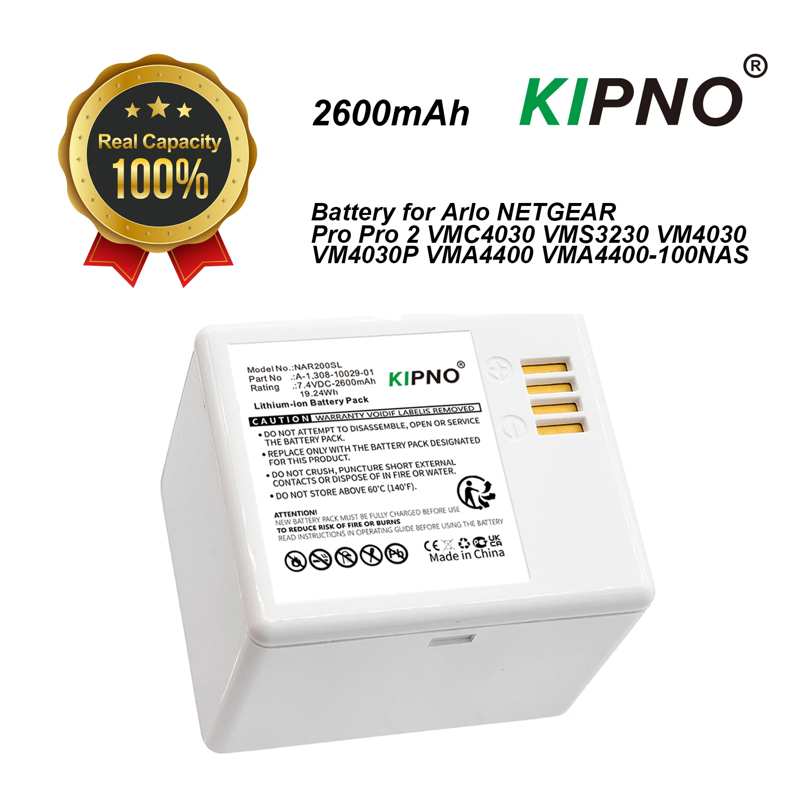 Home Security Battery Replacement - KIPNO Replacement Battery A-1 For ARLO