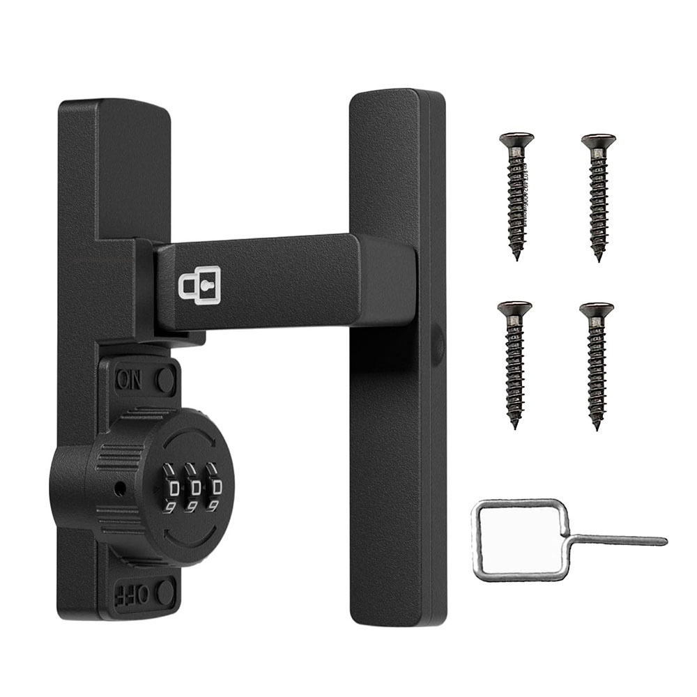 Home Security Door - Security Barn Door Lock 3-Digit Conbination