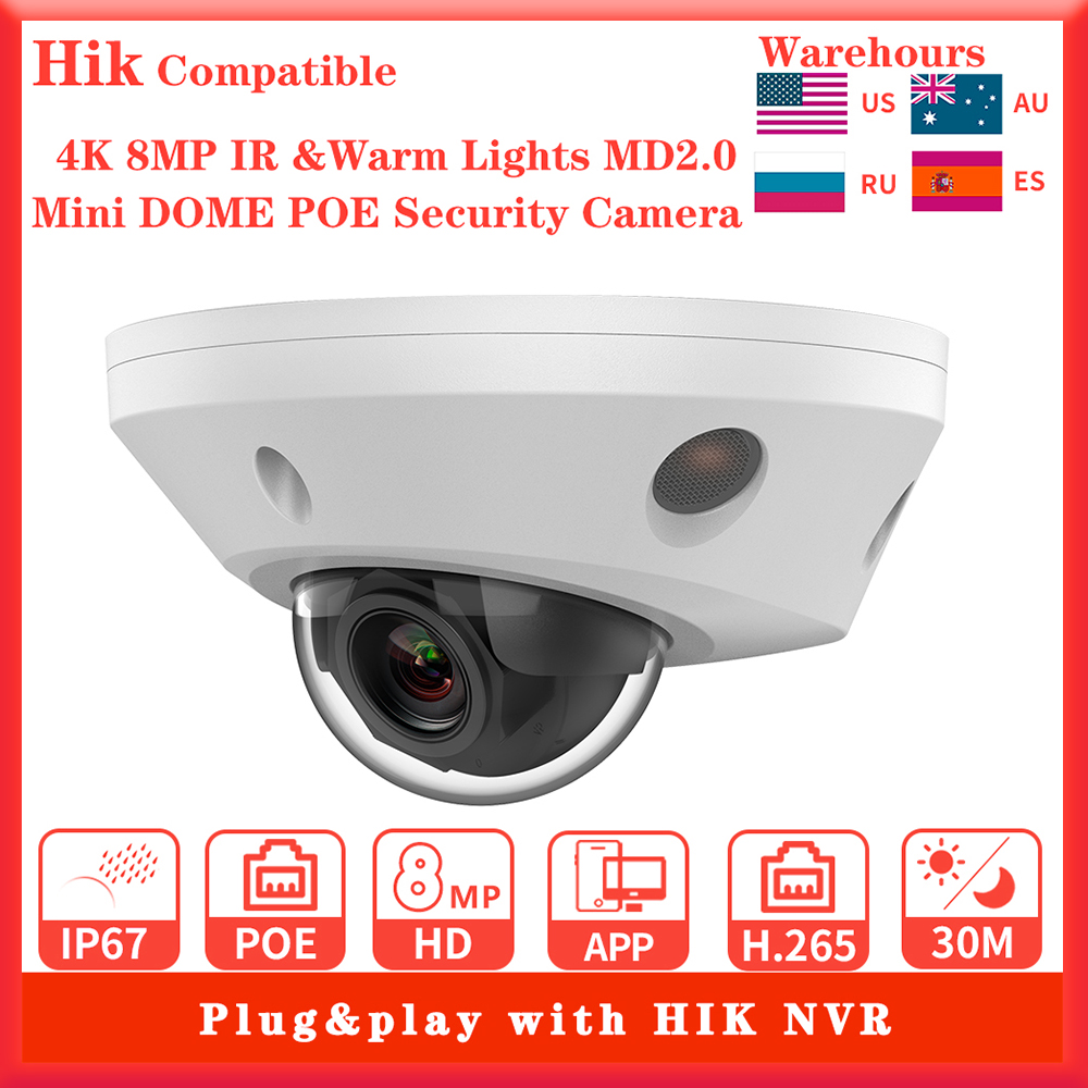 Home Security Hikvision - Hikvision Compatible 4K 8MP IR&Warm Lights