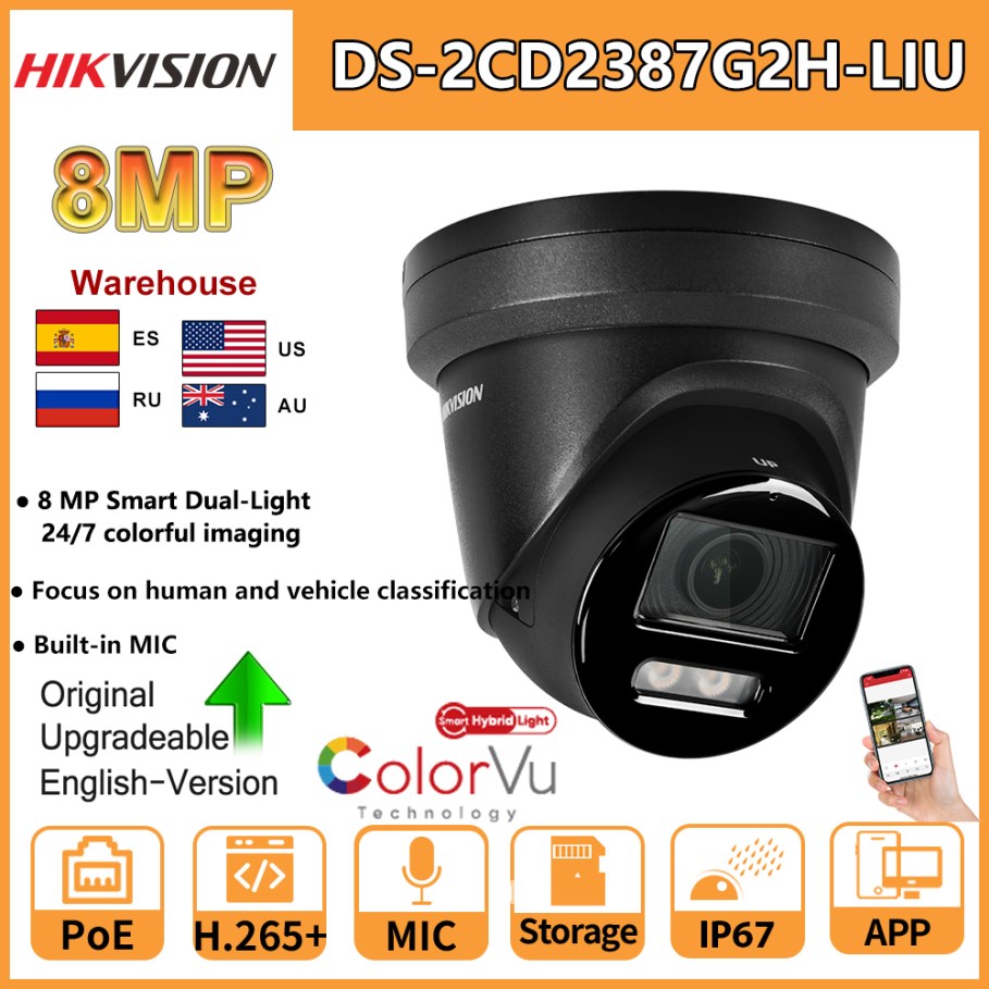 Home Security Hikvision - Hikvision 8MP IP Camera DS-2CD2387G2H-LIU 4K