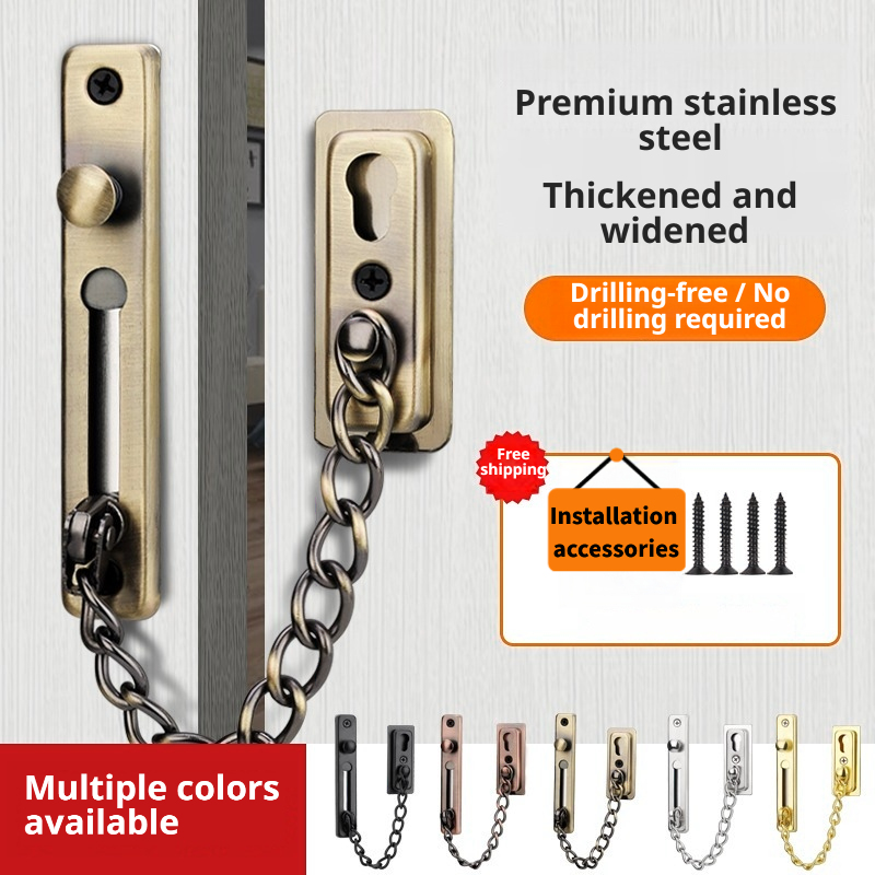 Door Chain Guard - Door Chain Lock Stainless Steel Security