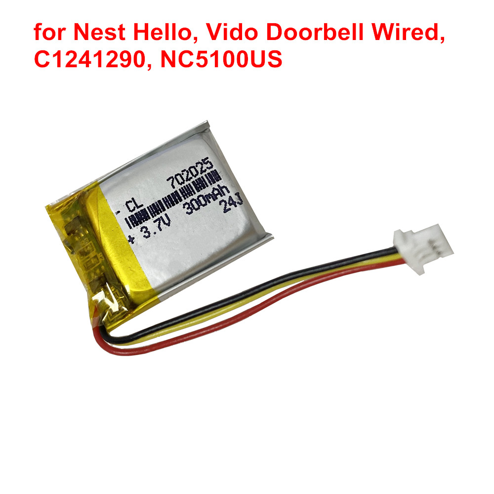 Home Security Battery Replacement - 3.7V 300mAh Replacement Home Security Camera