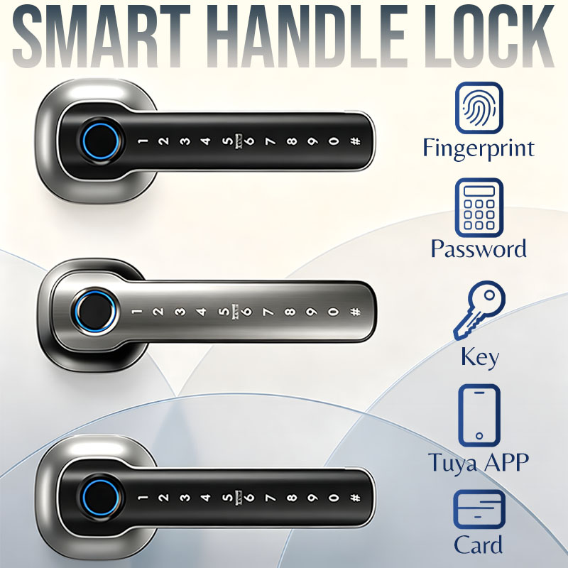 Home Security Door Reinforcement Lock - Home Security Devices Smart Fingerprint Door
