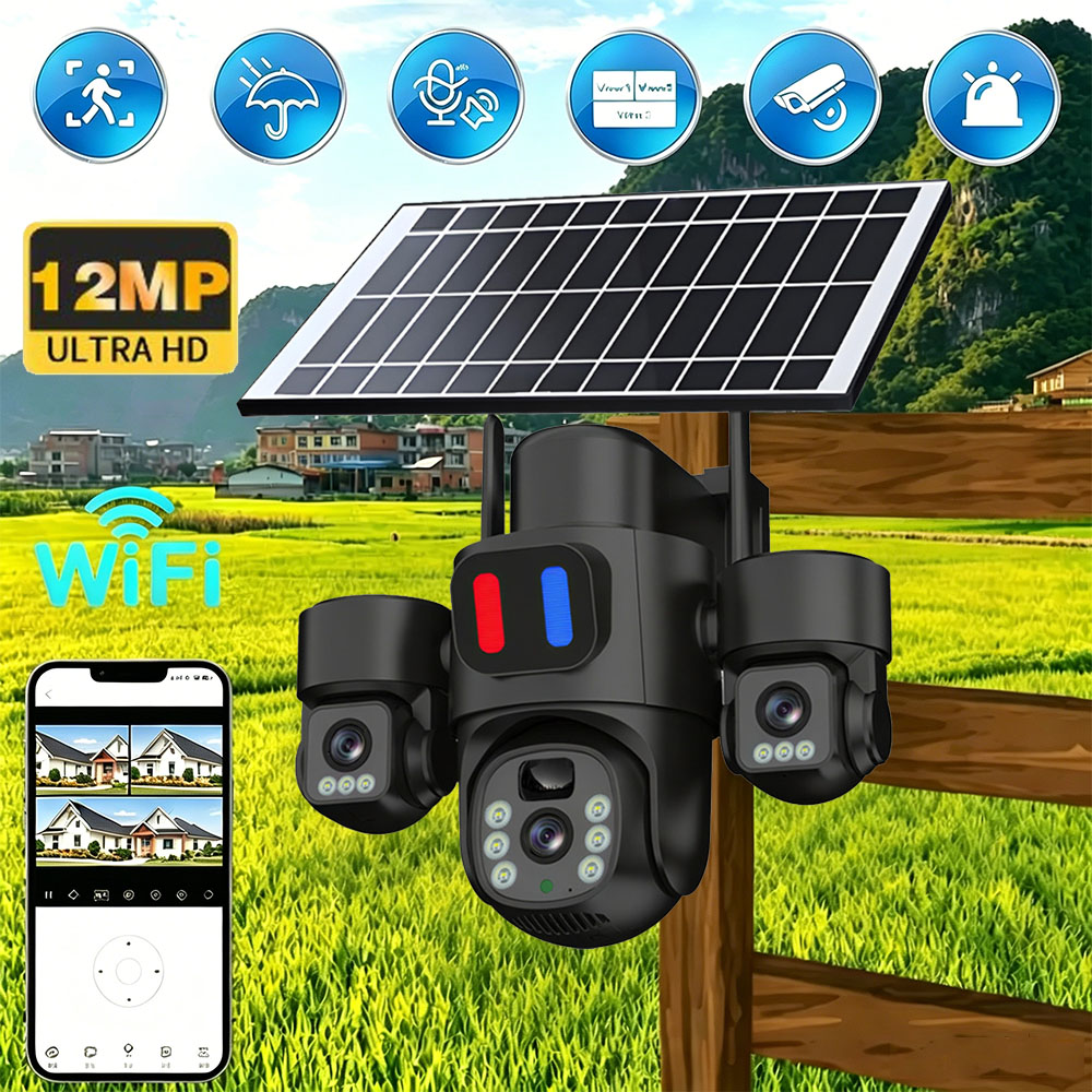 Home Security Ultimate - Solar WiFi PTZ Camera Outdoor Triple