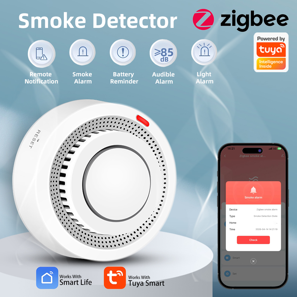 Arumny Tuya Zigbee Smoke Alarm - Home Security Battery Replacement review and price