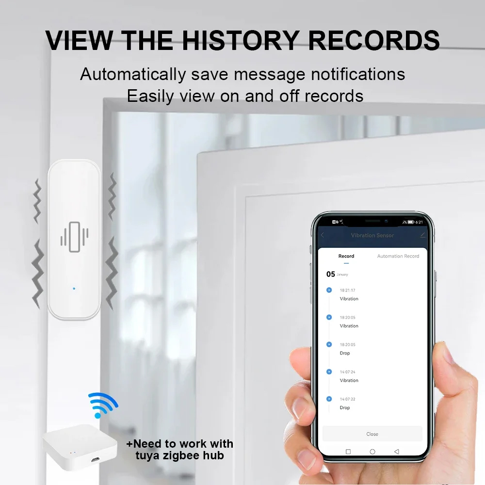 Smart ZigBee Vibration Sensor  - Home Security Tools review and price