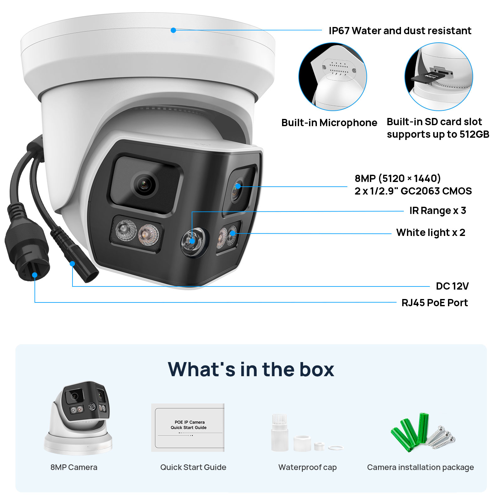 Hikvision Compatible 8MP 2 Len - Home Security Hikvision review and price