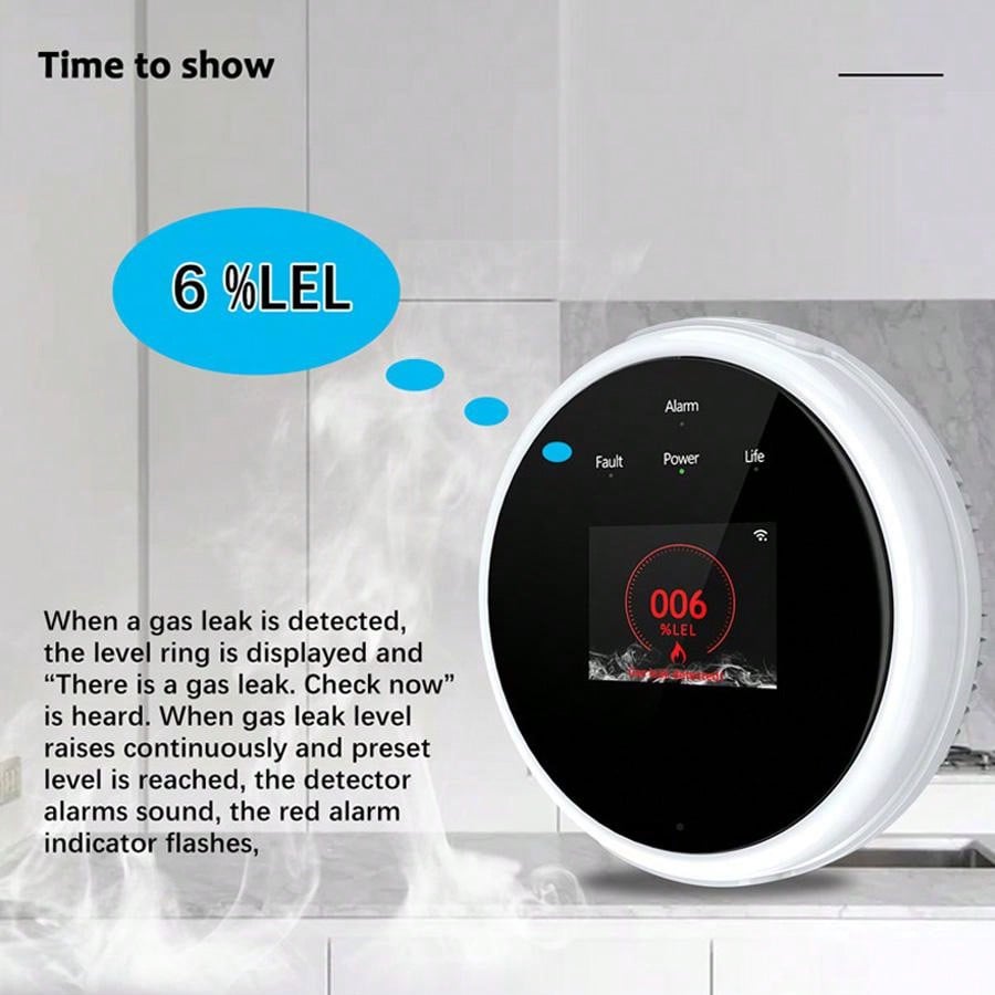 2.4G WiFi Gas Alarm Sensor Com - Home Security Tools review and price