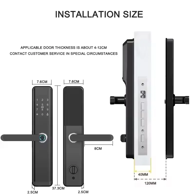 Rfid Fingerprint Handle Smart  - Home Security Battery Replacement review and price