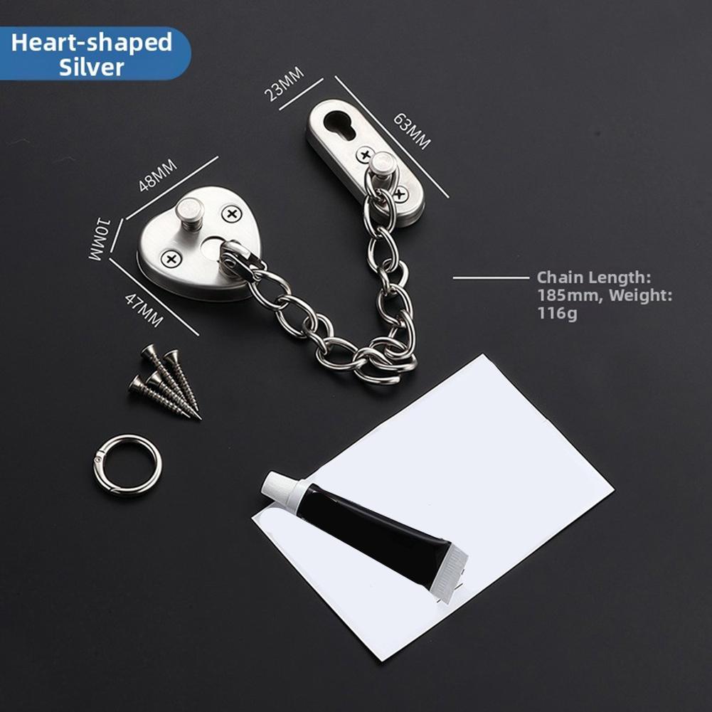 Stainless Steel Door Chain Loc - Home Security Door Reinforcement Lock review and price